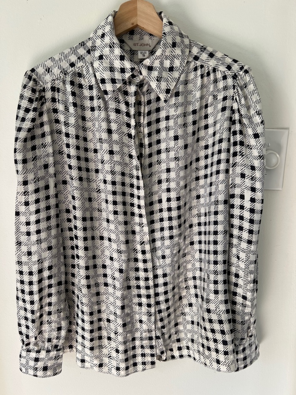 ST. JOHN silk button down vintage shirt